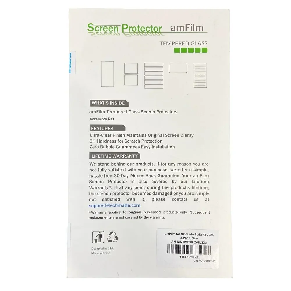 Screen Glass Protector Am Film Tampered Glass for Nintendo Switch 2025